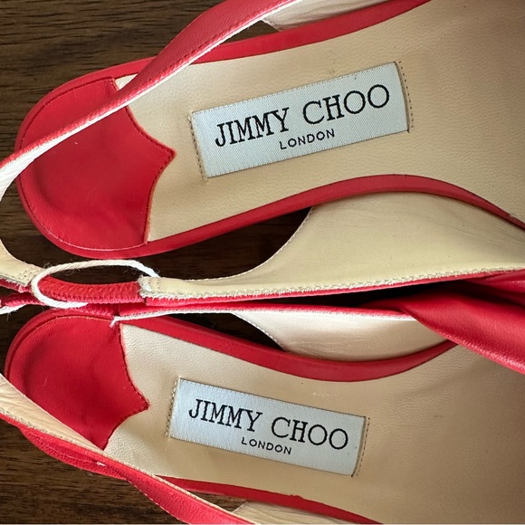 Jimmy Choo Annabell Flat Nap Chilli Leather Flat Shoes size 6 - Picture 4 of 10
